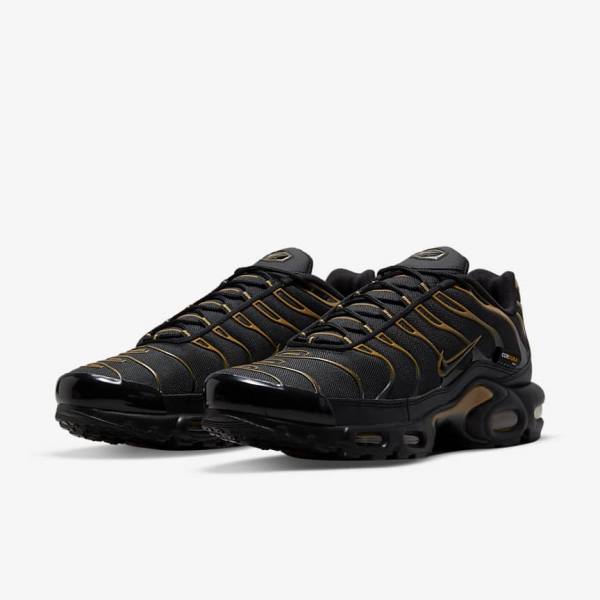 Trampki Męskie Nike Air Max Plus Czarne Brązowe Złote | NK809EFN