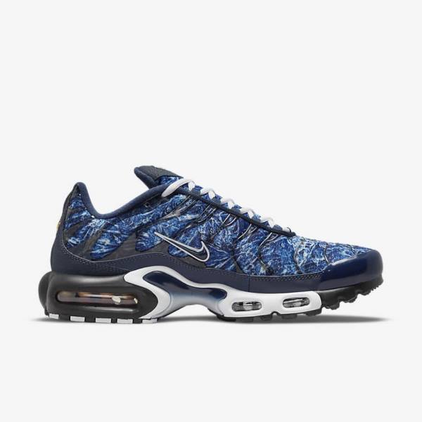 Trampki Męskie Nike Air Max Plus Granatowe Białe Czarne Granatowe | NK170RIG