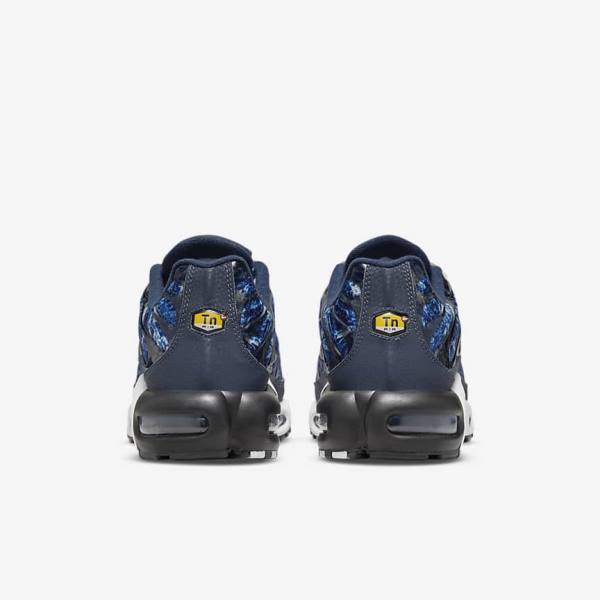 Trampki Męskie Nike Air Max Plus Granatowe Białe Czarne Granatowe | NK170RIG