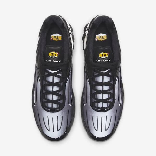 Trampki Męskie Nike Air Max Plus III Czarne Białe | NK756NDL