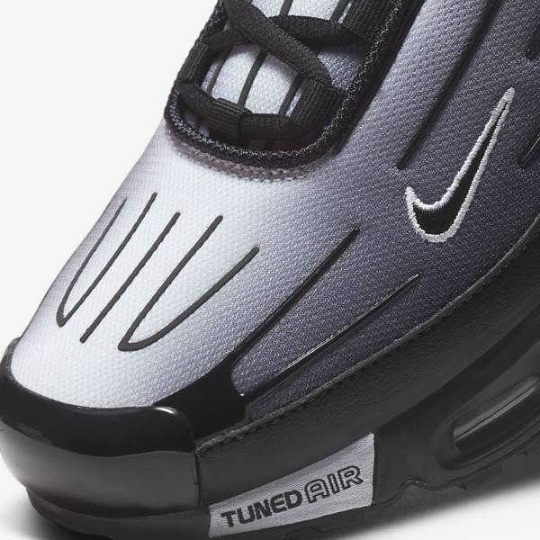 Trampki Męskie Nike Air Max Plus III Czarne Białe | NK756NDL