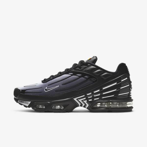 Trampki Męskie Nike Air Max Plus III Czarne Białe | NK756NDL