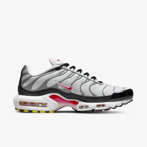 Trampki Męskie Nike Air Max Plus Szare Czarne Czerwone | NK537VQU