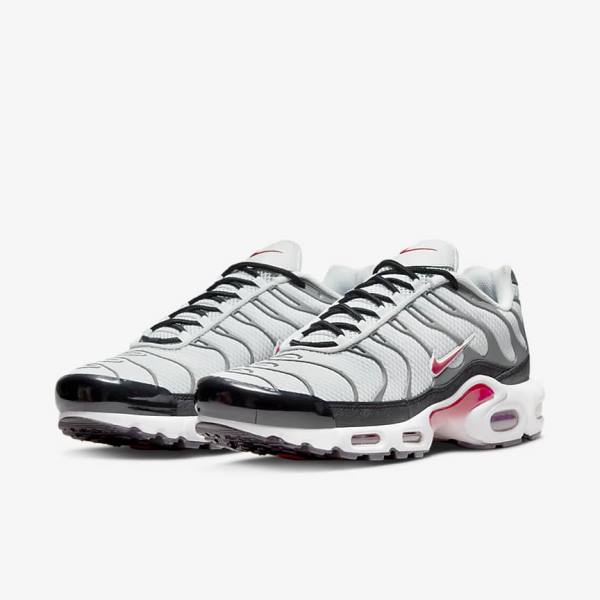 Trampki Męskie Nike Air Max Plus Szare Czarne Czerwone | NK537VQU