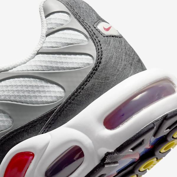 Trampki Męskie Nike Air Max Plus Szare Czarne Czerwone | NK537VQU