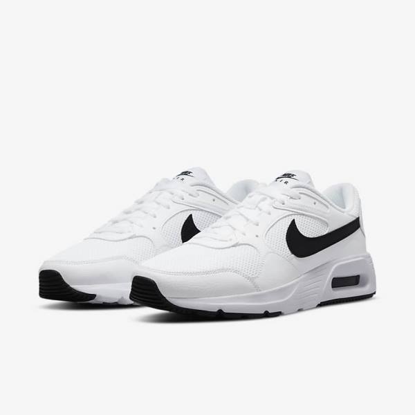 Trampki Męskie Nike Air Max SC Białe Czarne | NK015KQM