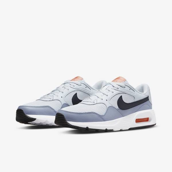 Trampki Męskie Nike Air Max SC Platyna Białe Czarne | NK796NZG