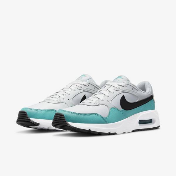 Trampki Męskie Nike Air Max SC Turkusowe Białe Czarne | NK302JUY