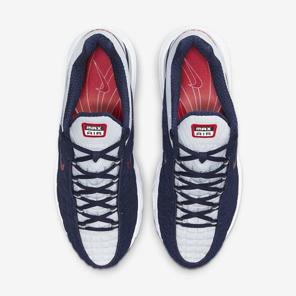 Trampki Męskie Nike Air Max Tailwind V SP Granatowe Platyna Białe Czerwone | NK701BQN