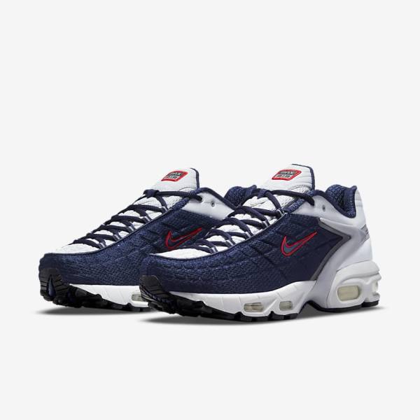 Trampki Męskie Nike Air Max Tailwind V SP Granatowe Platyna Białe Czerwone | NK701BQN