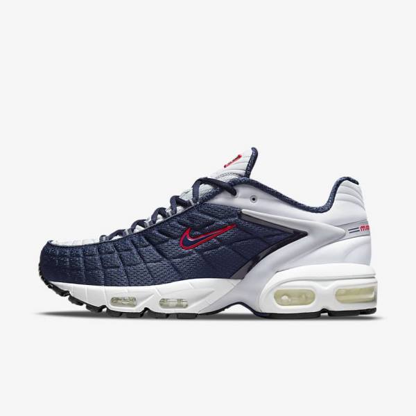 Trampki Męskie Nike Air Max Tailwind V SP Granatowe Platyna Białe Czerwone | NK701BQN