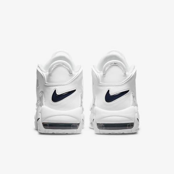 Trampki Męskie Nike Air More Uptempo 96 Białe Granatowe | NK408OLD