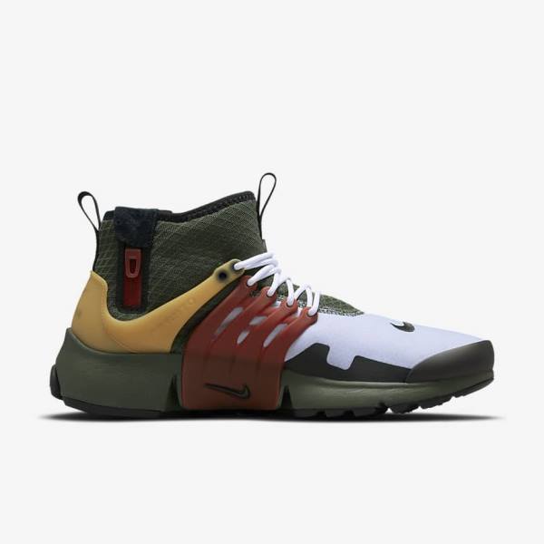 Trampki Męskie Nike Air Presto Mid Utility Ciemny Szare Zielone Czarne | NK672YMV