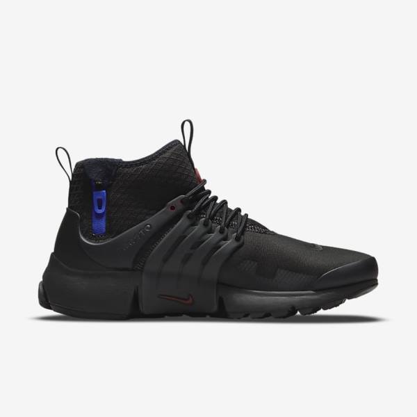 Trampki Męskie Nike Air Presto Mid Utility Czarne Ciemny Szare Niebieskie Czerwone | NK753LWV