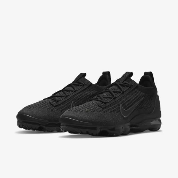 Trampki Męskie Nike Air VaporMax 2021 FK Czarne Ciemny Szare | NK028NUG