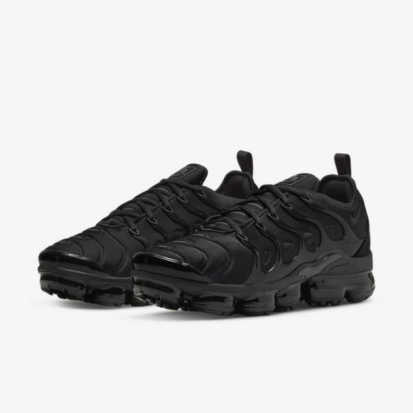 Trampki Męskie Nike Air VaporMax Plus Czarne Ciemny Szare | NK167SLV