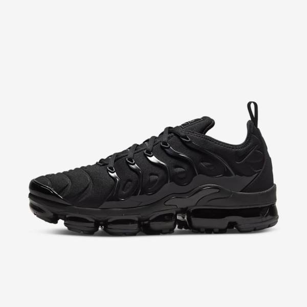 Trampki Męskie Nike Air VaporMax Plus Czarne Ciemny Szare | NK167SLV