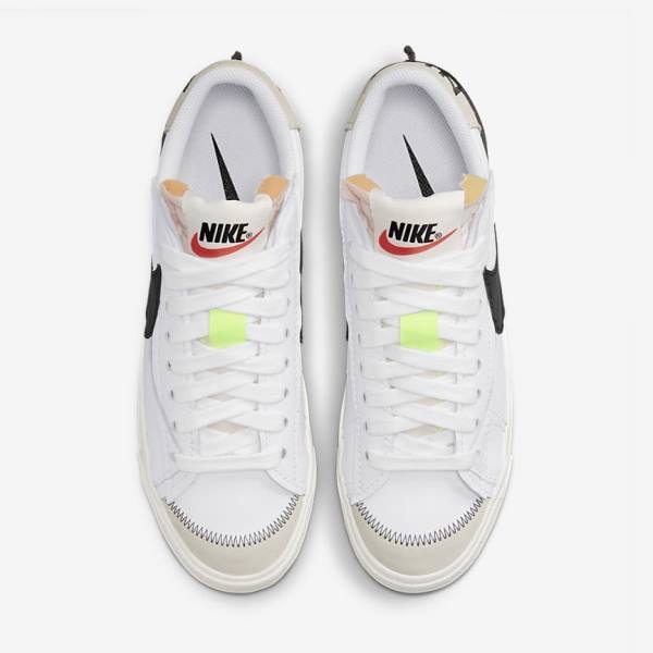 Trampki Męskie Nike Blazer Low 77 Jumbo Białe Czarne | NK493MAI