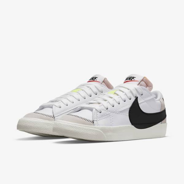 Trampki Męskie Nike Blazer Low 77 Jumbo Białe Czarne | NK493MAI