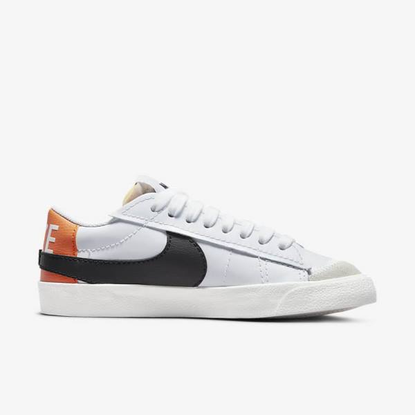 Trampki Męskie Nike Blazer Low 77 Jumbo Białe Pomarańczowe Czarne | NK872DPZ