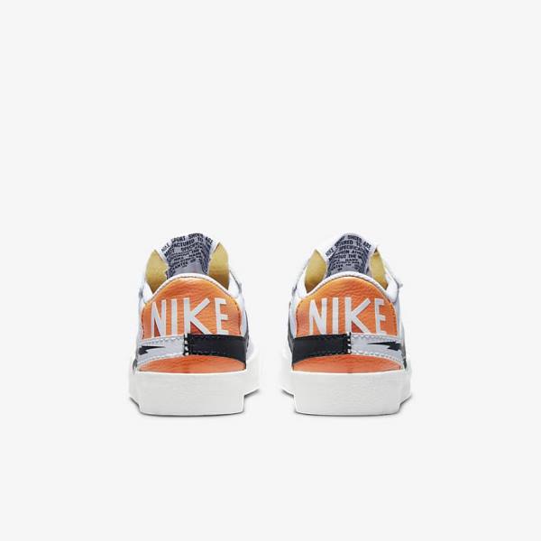 Trampki Męskie Nike Blazer Low 77 Jumbo Białe Pomarańczowe Czarne | NK872DPZ