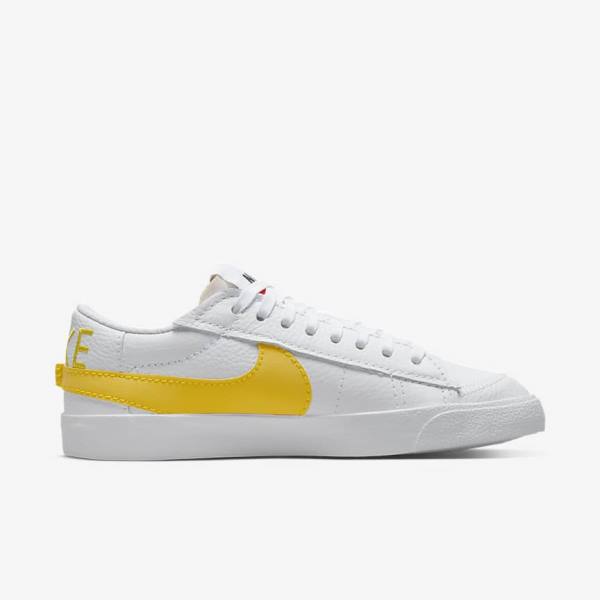 Trampki Męskie Nike Blazer Low Jumbo Białe Czarne Pomarańczowe | NK512RND