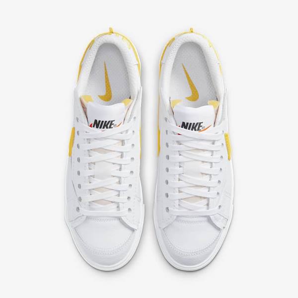 Trampki Męskie Nike Blazer Low Jumbo Białe Czarne Pomarańczowe | NK512RND