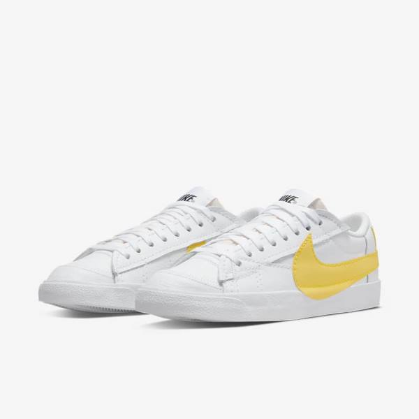 Trampki Męskie Nike Blazer Low Jumbo Białe Czarne Pomarańczowe | NK512RND