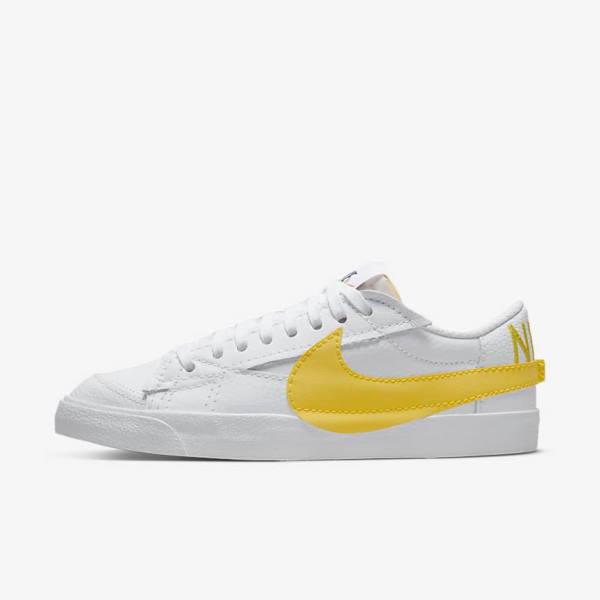 Trampki Męskie Nike Blazer Low Jumbo Białe Czarne Pomarańczowe | NK512RND