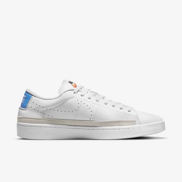 Trampki Męskie Nike Blazer Low X Białe Głęboka Niebieskie Białe | NK687MDK