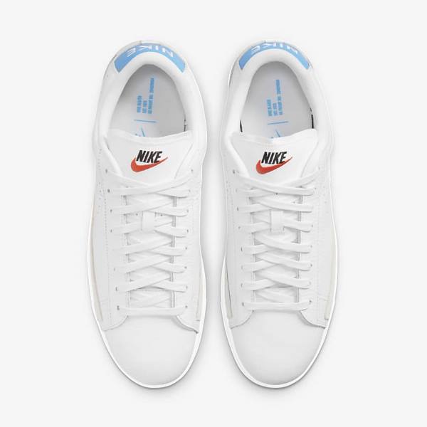 Trampki Męskie Nike Blazer Low X Białe Głęboka Niebieskie Białe | NK687MDK