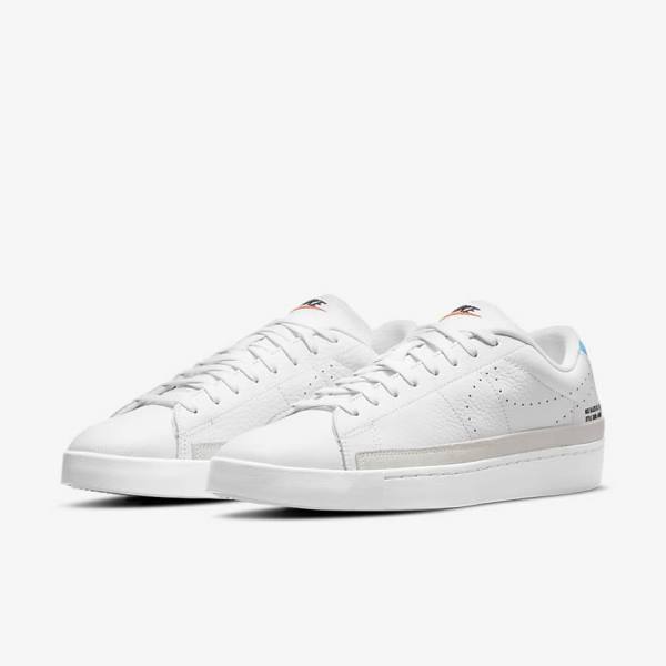 Trampki Męskie Nike Blazer Low X Białe Głęboka Niebieskie Białe | NK687MDK