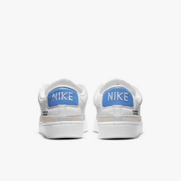 Trampki Męskie Nike Blazer Low X Białe Głęboka Niebieskie Białe | NK687MDK