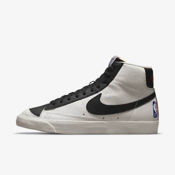 Trampki Męskie Nike Blazer Mid 77 EMB Czerwone Czarne | NK374NSU