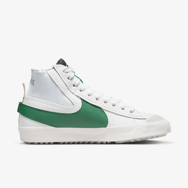 Trampki Męskie Nike Blazer Mid 77 Jumbo Białe Niebieskie | NK609OLV