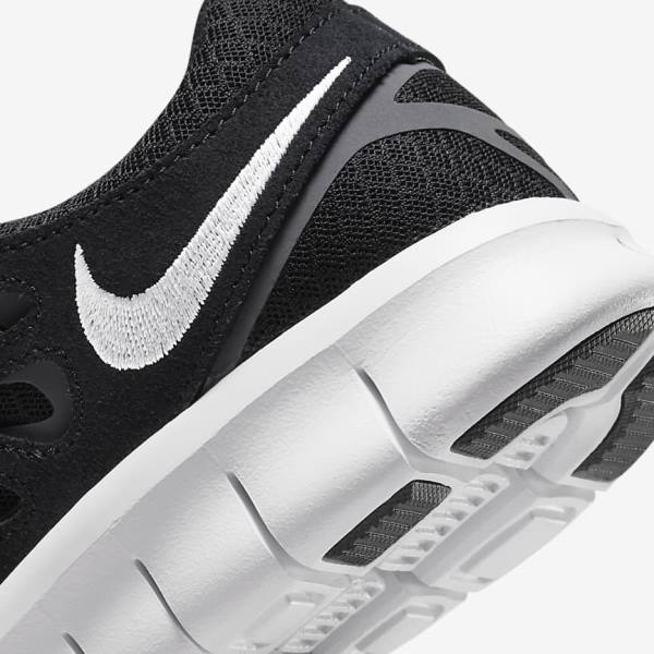 Trampki Męskie Nike Free Run 2 Czarne Ciemny Szare Białe | NK154EDU