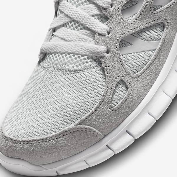 Trampki Męskie Nike Free Run 2 Szare Białe Platyna | NK317BXM