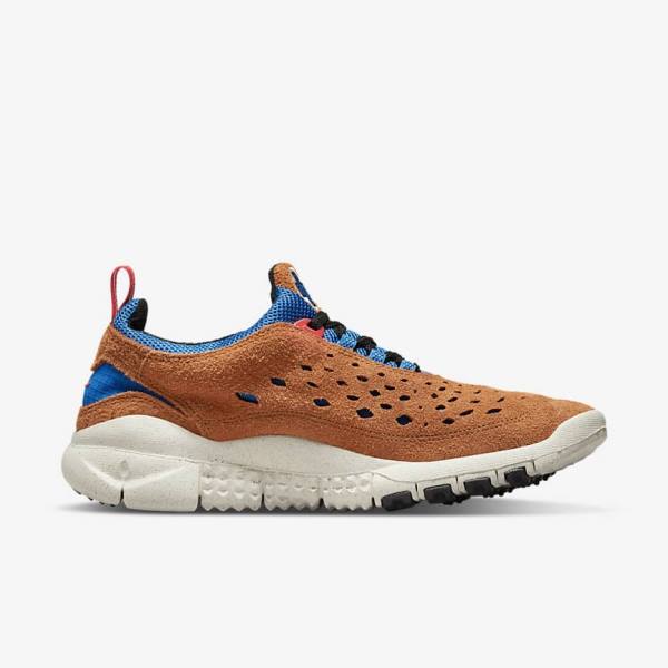 Trampki Męskie Nike Free Run Trailowe Niebieskie Głęboka Kremowe Czerwone | NK281MXW