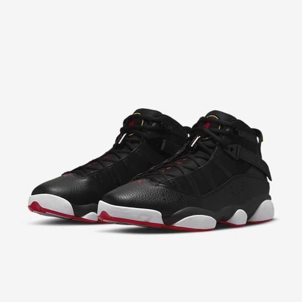 Trampki Męskie Nike Jordan 6 Rings Czarne Białe Żółte Czerwone | NK950NDC