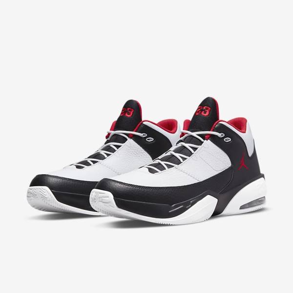 Trampki Męskie Nike Jordan Max Aura 3 Białe Czarne Czerwone | NK670QSY