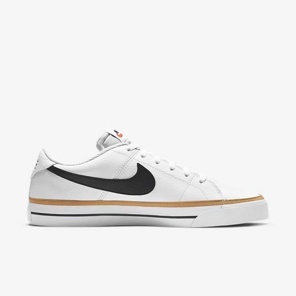 Trampki Męskie Nike NikeCourt Legacy Białe Głęboka Brązowe Czarne | NK716BGR