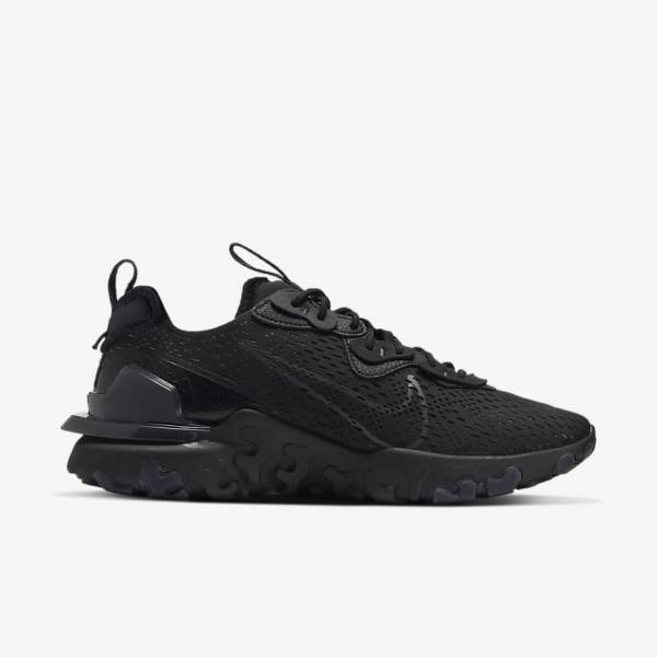 Trampki Męskie Nike React Vision Czarne Ciemny Szare | NK043OVU