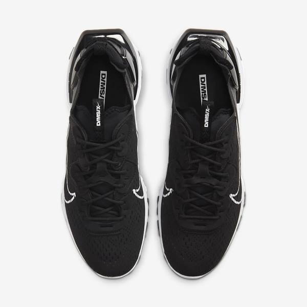 Trampki Męskie Nike React Vision Czarne Białe | NK690ECX