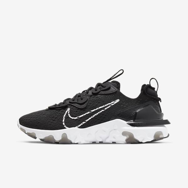 Trampki Męskie Nike React Vision Czarne Białe | NK690ECX