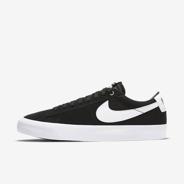 Trampki Męskie Nike SB Zoom Blazer Low Pro GT Czarne Głęboka Brązowe Białe | NK845BRY