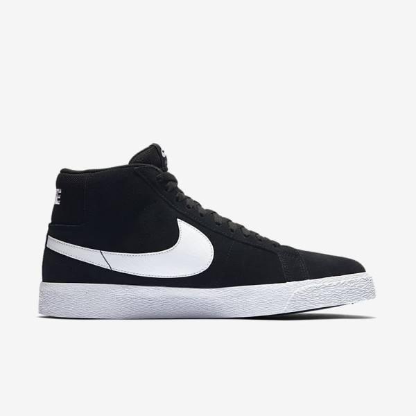 Trampki Męskie Nike SB Zoom Blazer Mid Czarne Białe | NK832VPA