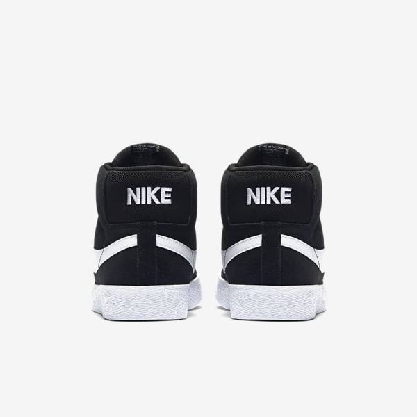 Trampki Męskie Nike SB Zoom Blazer Mid Czarne Białe | NK832VPA