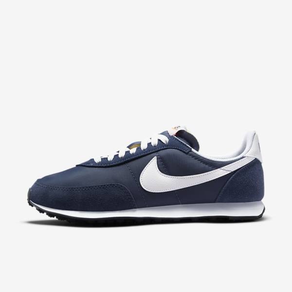 Trampki Męskie Nike Waffle Trainer 2 Niebieskie Granatowe Białe | NK156GBD