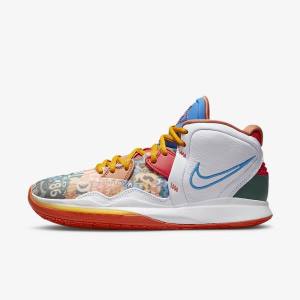 Buty Do Koszykówki Damskie Nike Kyrie Infinity Białe Czerwone Złote Głęboka Niebieskie | NK796IKD