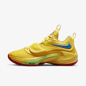 Buty Do Koszykówki Damskie Nike Zoom Freak 3 Żółte Białe Czerwone Czarne | NK983XWA